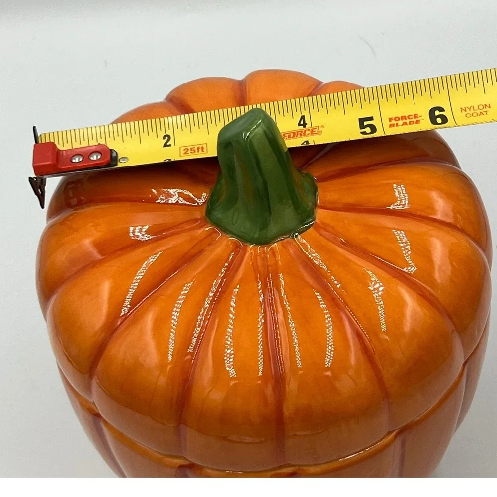 Boston Warehouse Pumpkin Cookie Jar Unisex OS Orange NWOT 26176 Ceramic Harvest